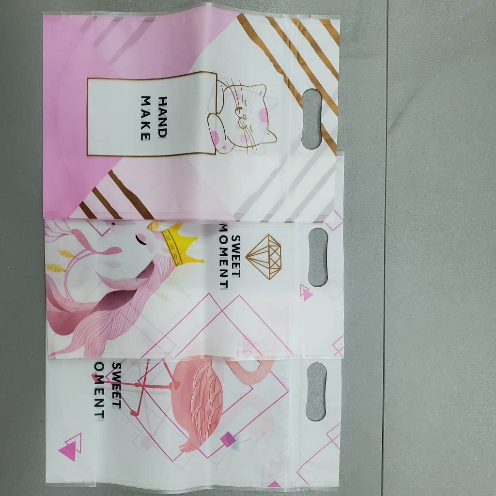 Túi zip trong suốt size 32x26.5x19 - Màu xanh (Xấp 10c)