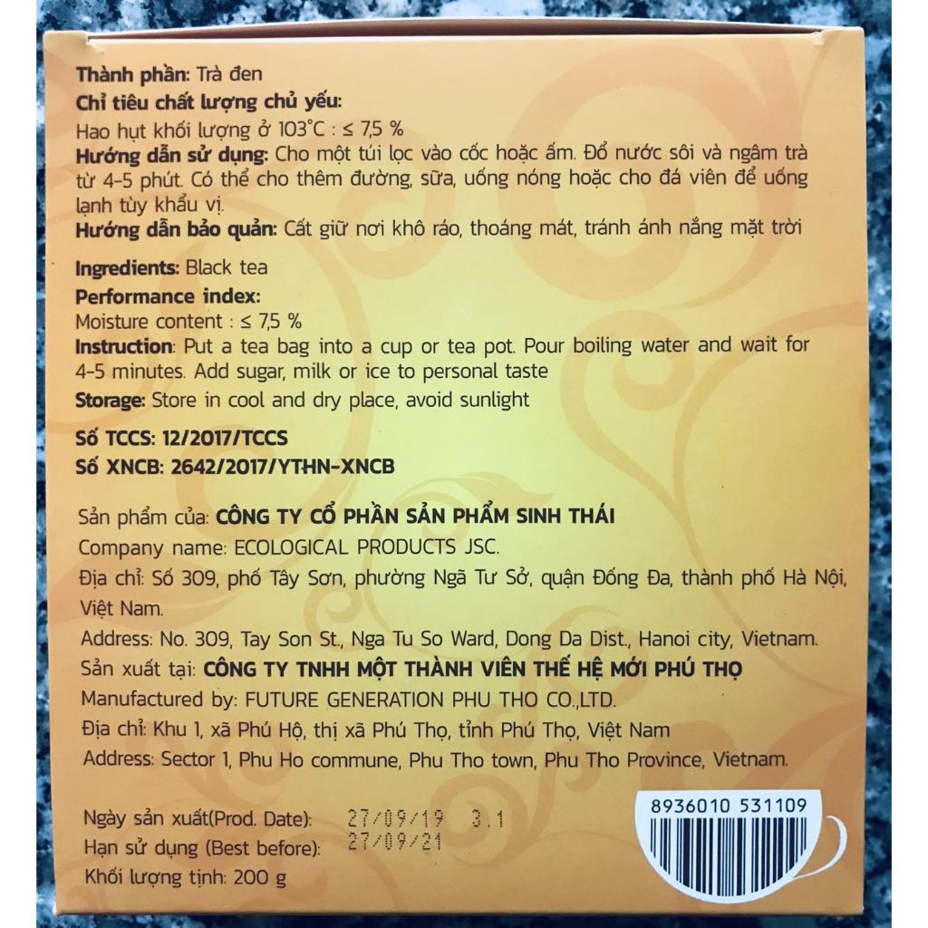 Cozy - Trà túi lọc - Trà đen Nhãn Vàng - 200g (100 túi x 2g)