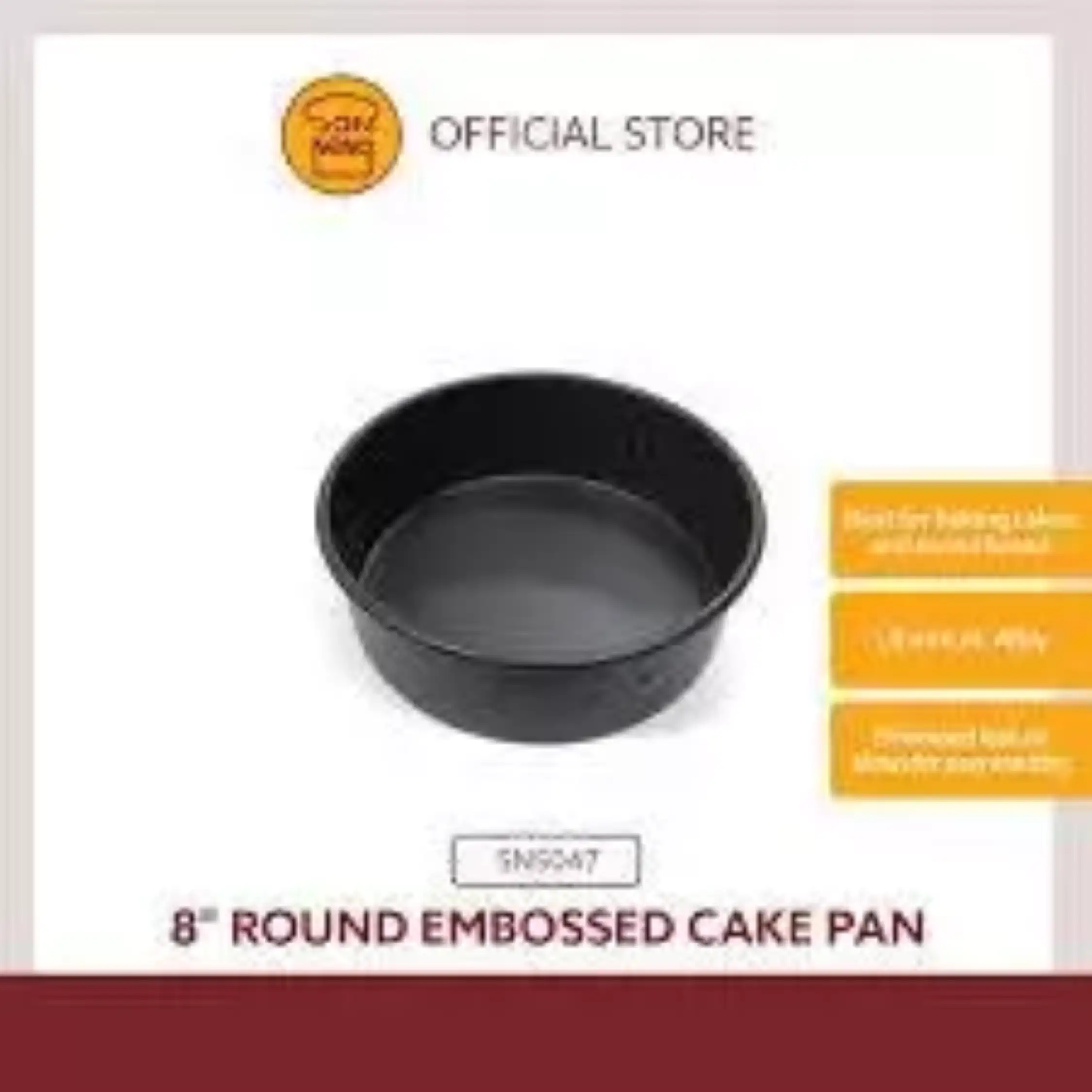 Sanneng SN5047 - Khuôn bánh tròn đế liền chống dính 8 inch