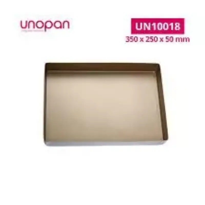 Sanneng UN10018 - Khuôn làm bánh hình chữ nhật thành cao UNOPAN 350x250x50mm