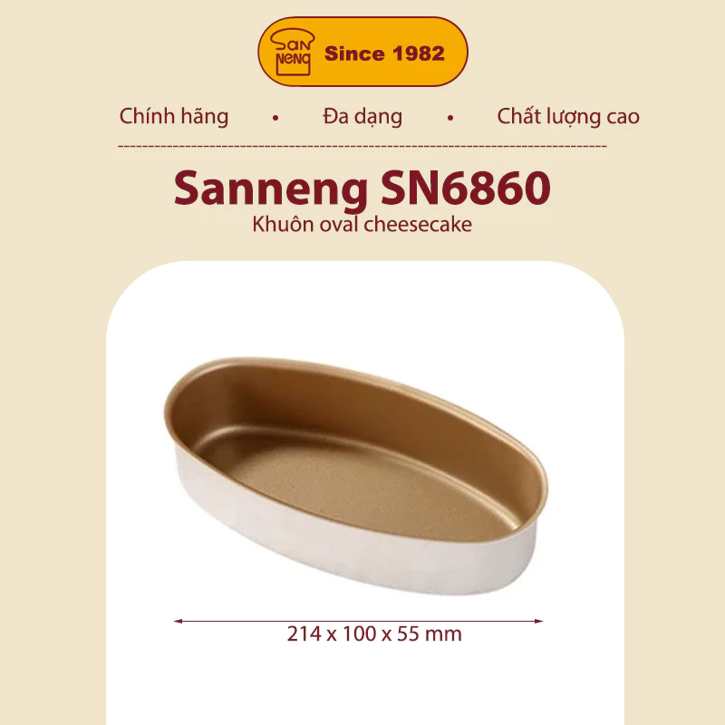 Sanneng SN6860 - Khuôn oval cheese cake