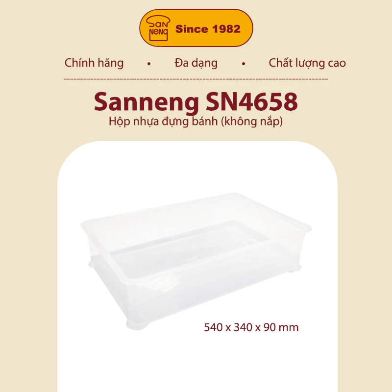 Sanneng SN4658 - Hộp nhựa đựng bánh (Cao) 580x380x110