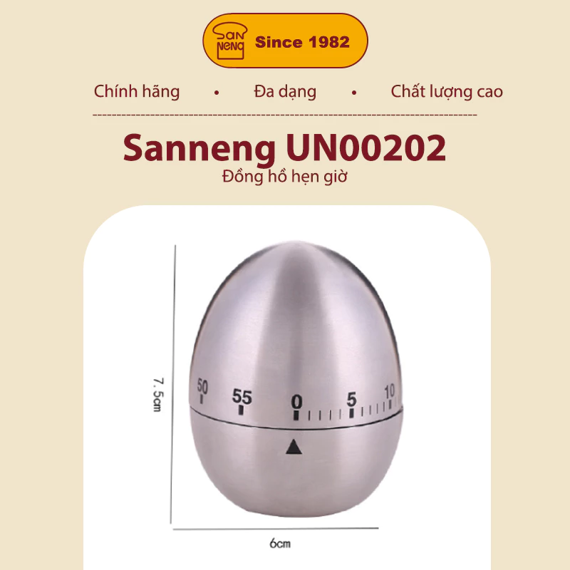 Sanneng UN00202 - Đồng hồ hẹn giờ (hình quả trứng)