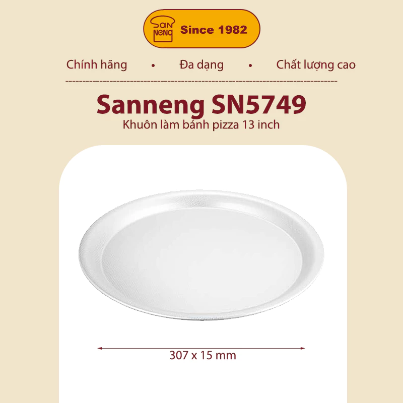 Sanneng SN5749 - Khuôn làm bánh pizza 13 inch