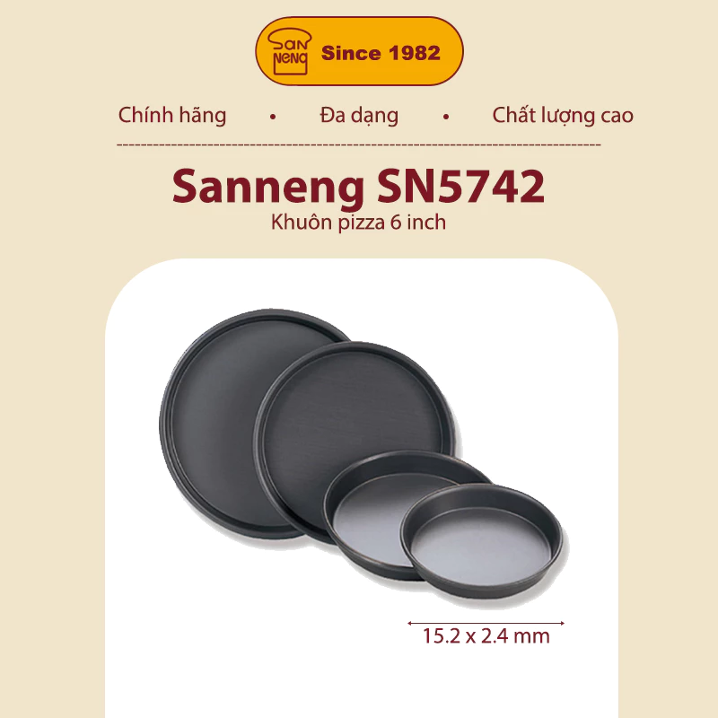 Sanneng SN5742 - Khuôn pizza 6 inch