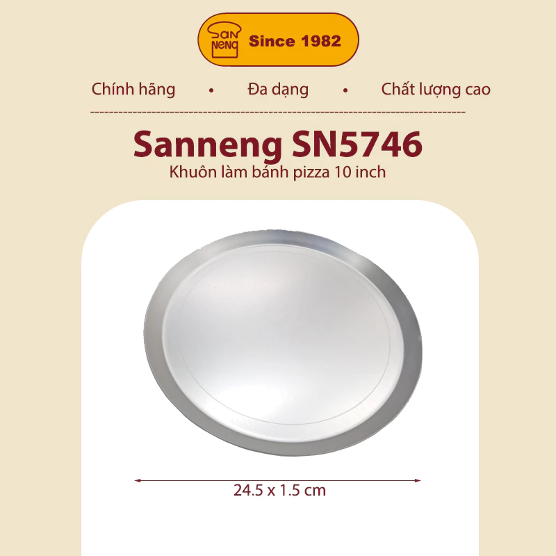 Sanneng SN5746 - Khuôn bánh pizza 10 inch