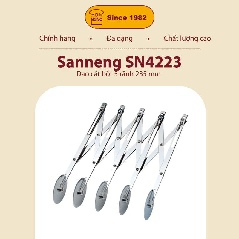 Sanneng SN4223 - Dao cắt bột 5 rãnh