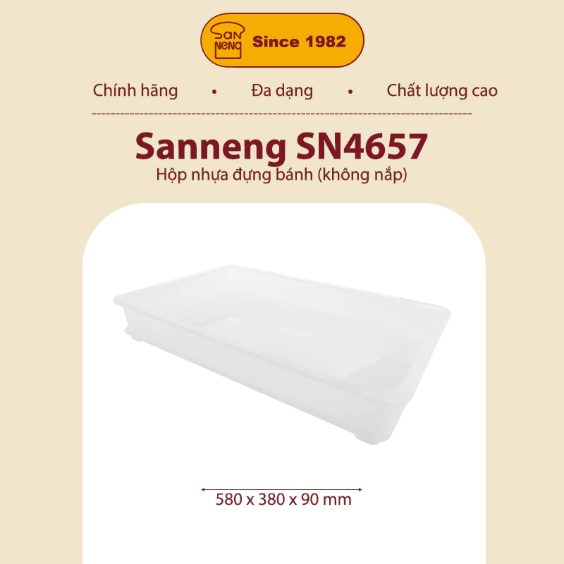 Sanneng SN4657 - Hộp nhựa đựng bánh 580x380x90