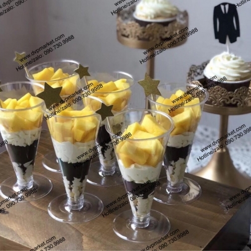 Ly nhựa mousse rượu cao 7x16 LC28 (20c kèm nắp)