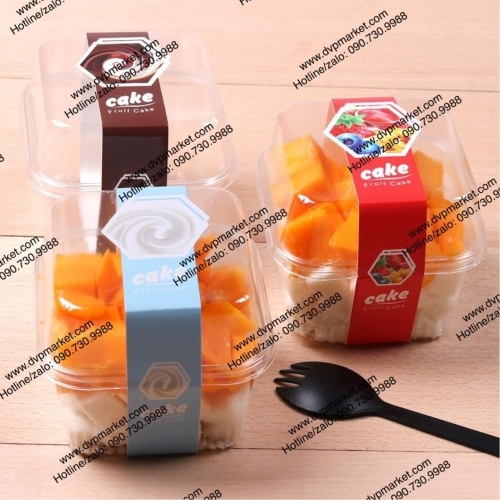 Hộp nhựa mousse vuông 7x7x7.5 XY585 (100c kèm nắp)