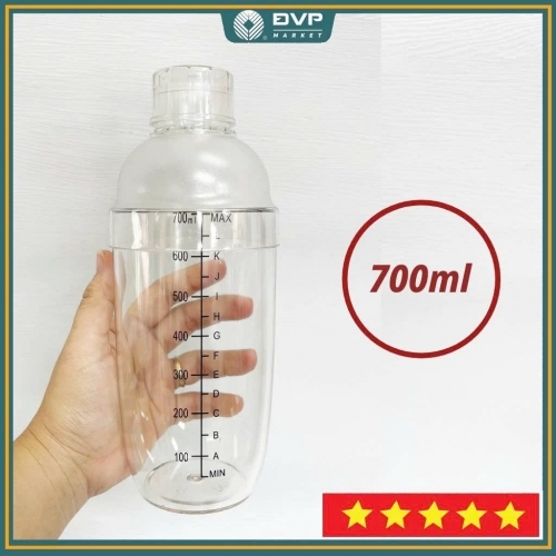 Shaker - Bình lắc pha chế - Nhựa trong - 700cc