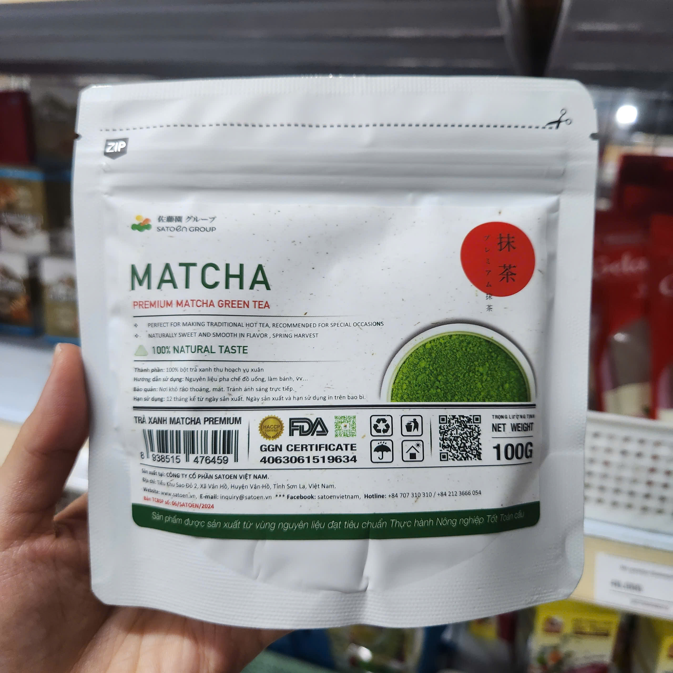 Satoen - Matcha Nhật Premium 100g