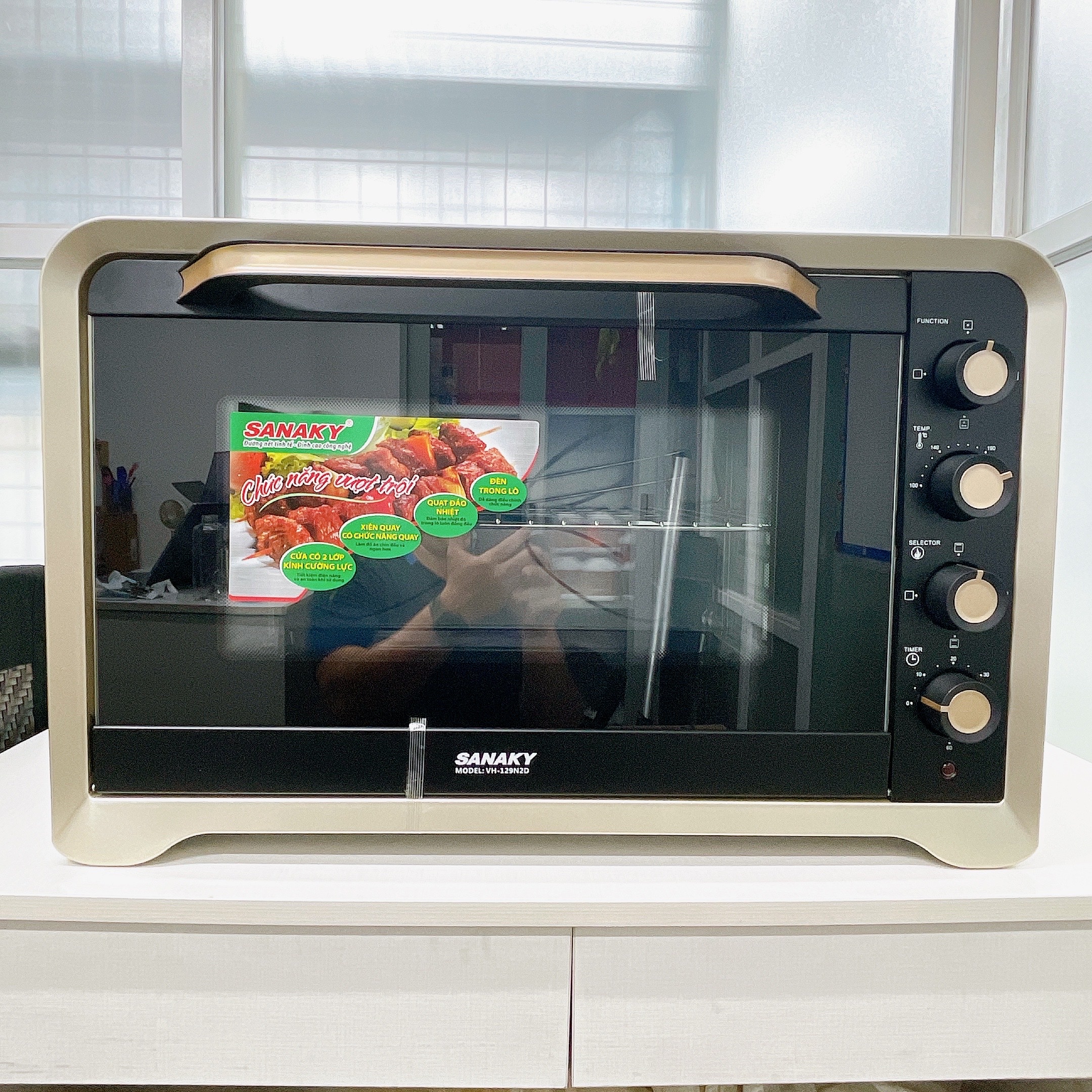 Lò nướng Sanaky VH-129N2D (120L) Inox