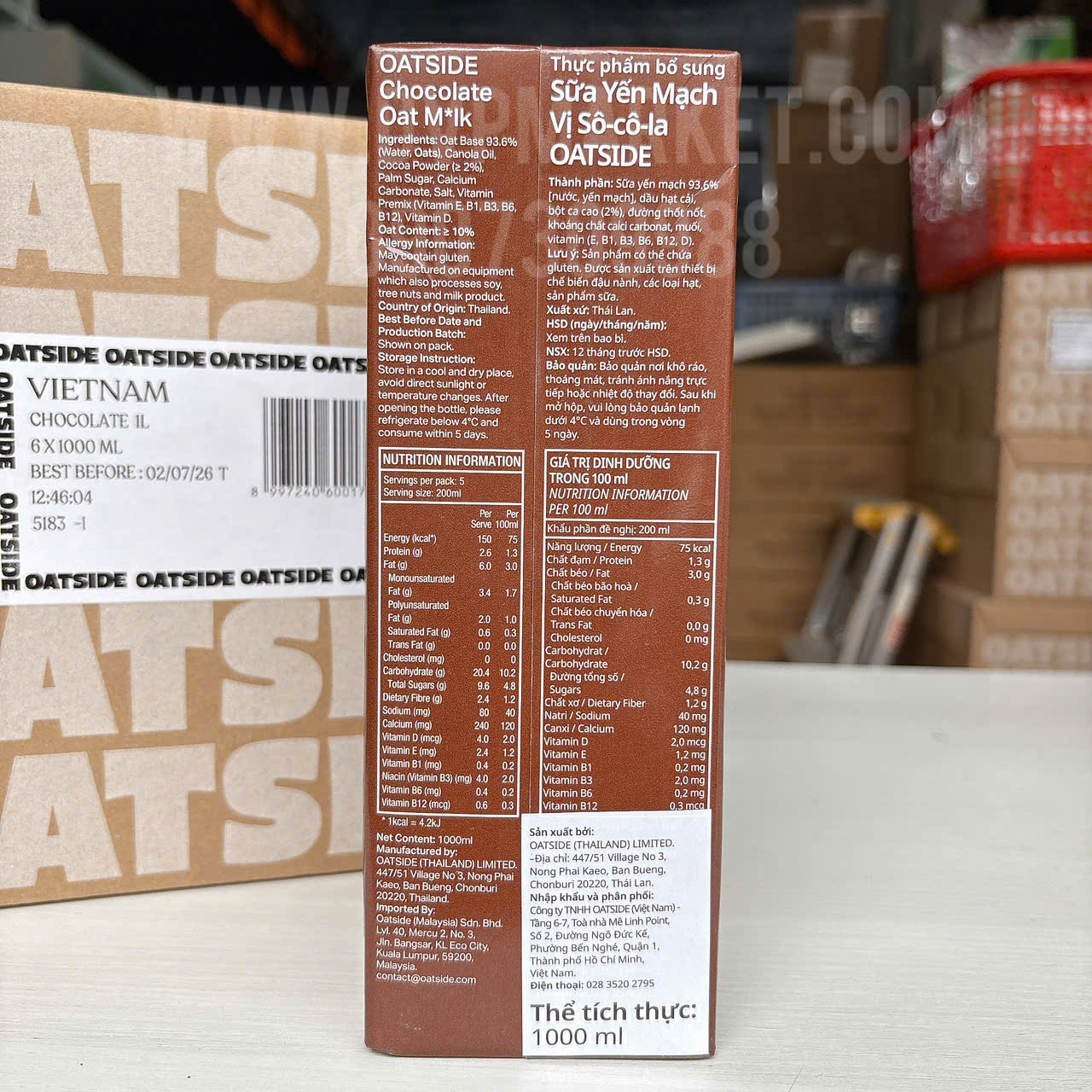 Sữa yến mạch OATSIDE - vị socola 1L