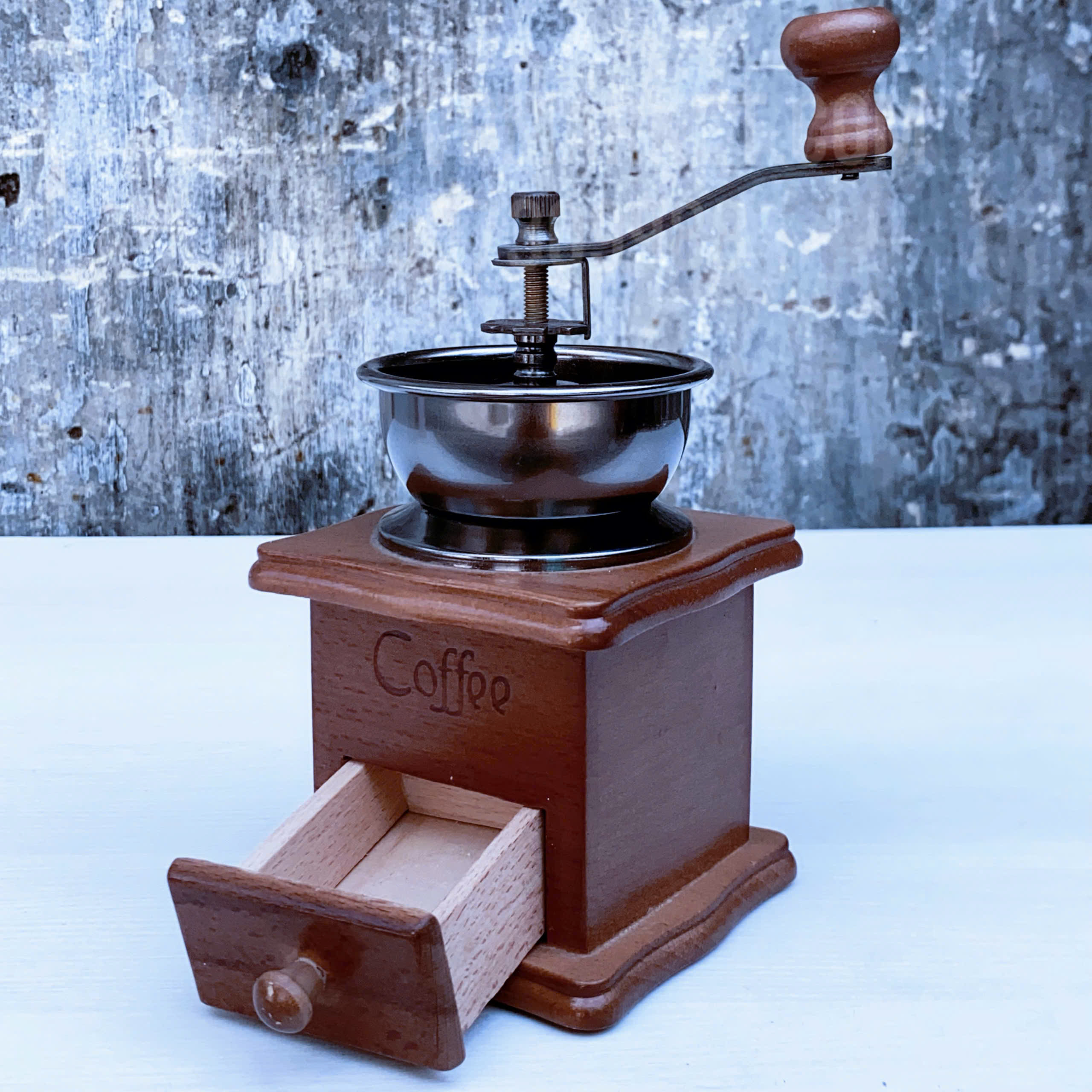 Máy xay cà phê cầm tay bằng gỗ