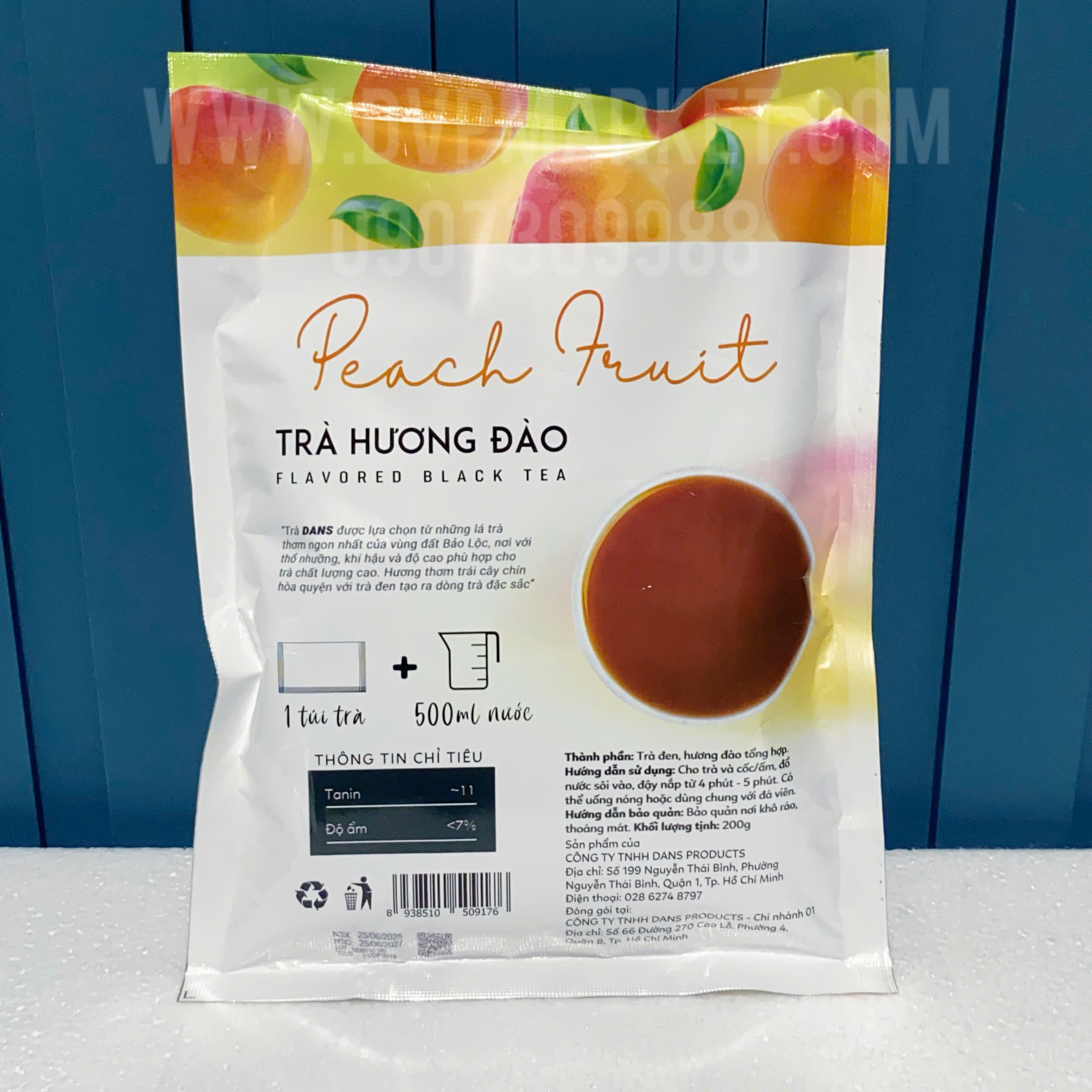 Dans - Trà túi lọc - Hương Đào (20 túi x 10g)