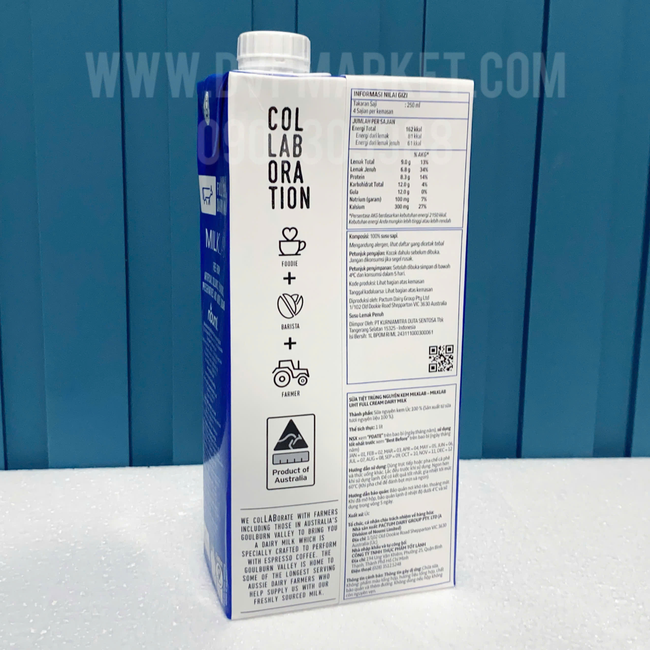 Sữa tươi nguyên kem MilkLab 3.5% 1L