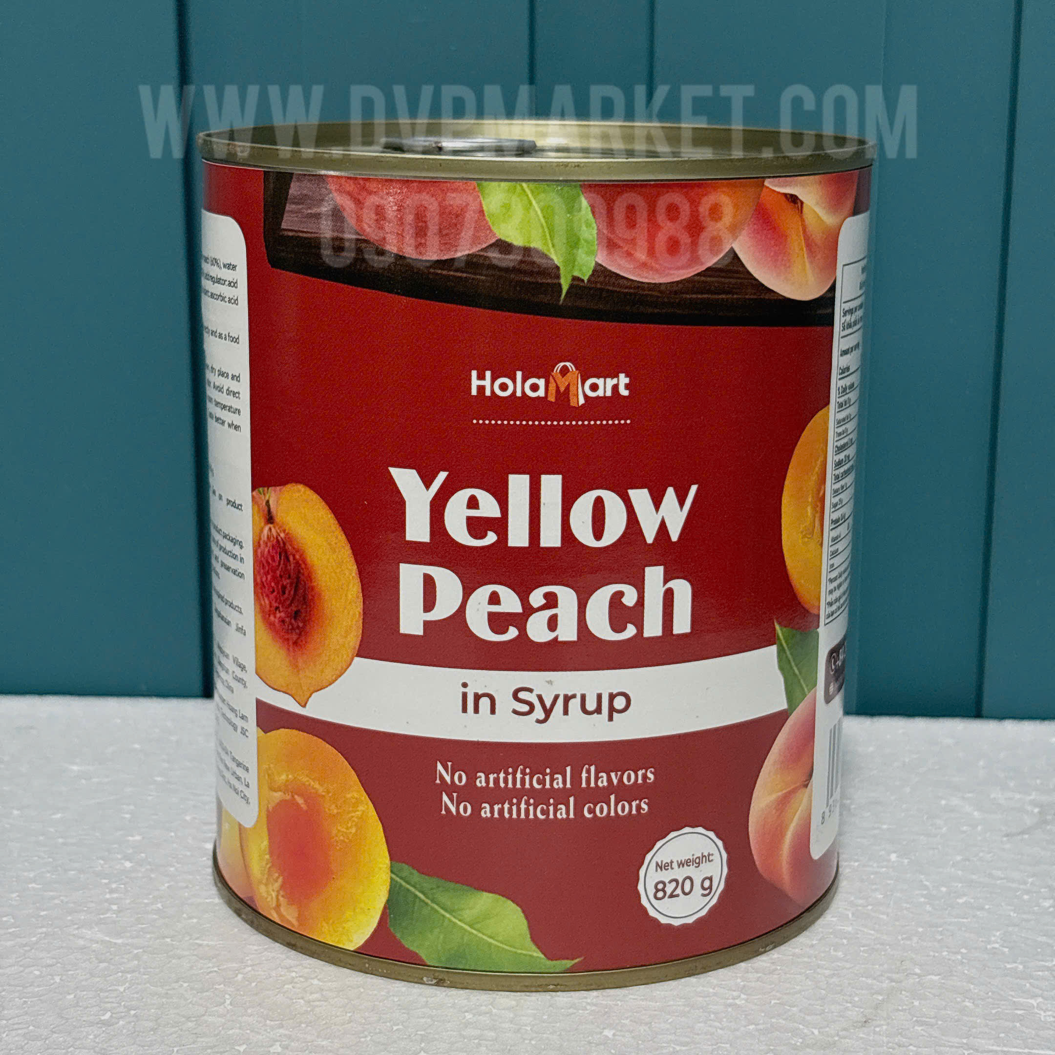 Hola Mart - Đào ngâm đóng hộp (820g)