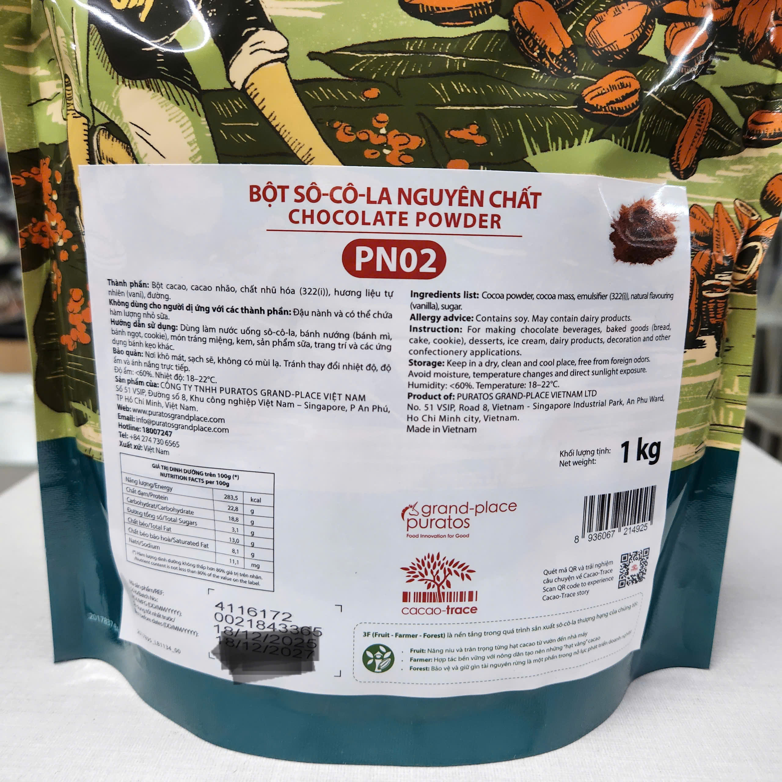 Puratos - Socola bột (1kg)