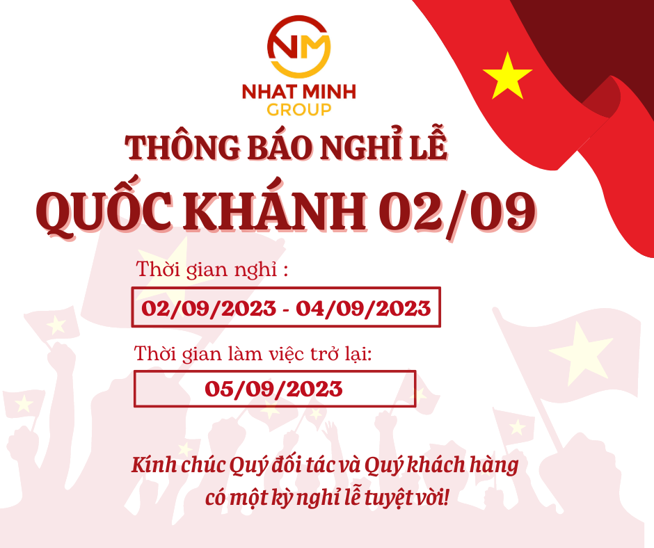THÔNG BÁO LỊCH NGHỈ LỄ QUỐC KHÁNH 02/09/2023
