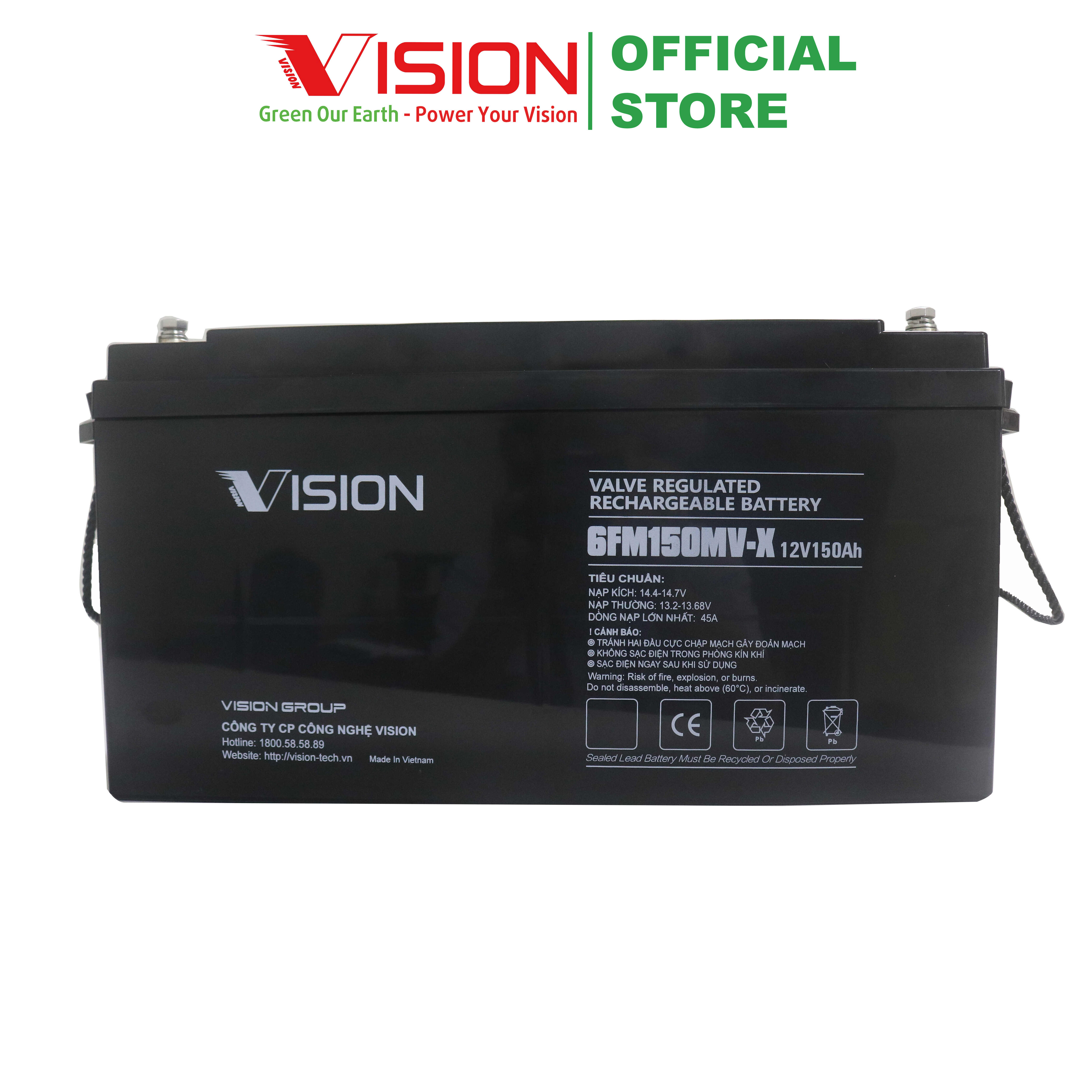 Ắc quy Vision 6FM150MV-X (12V150Ah)