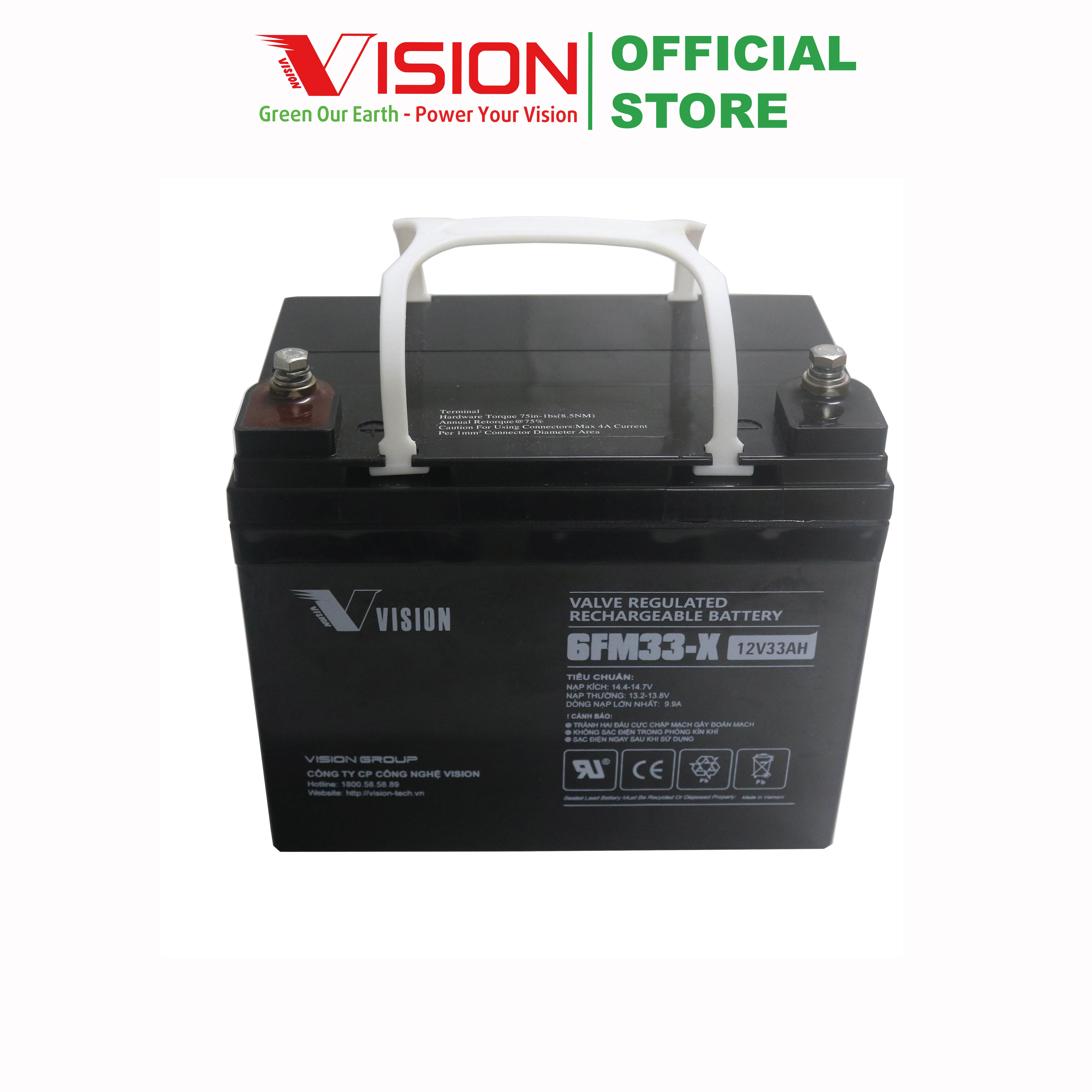 Ắc quy Vision 6FM33-X (12V33Ah)