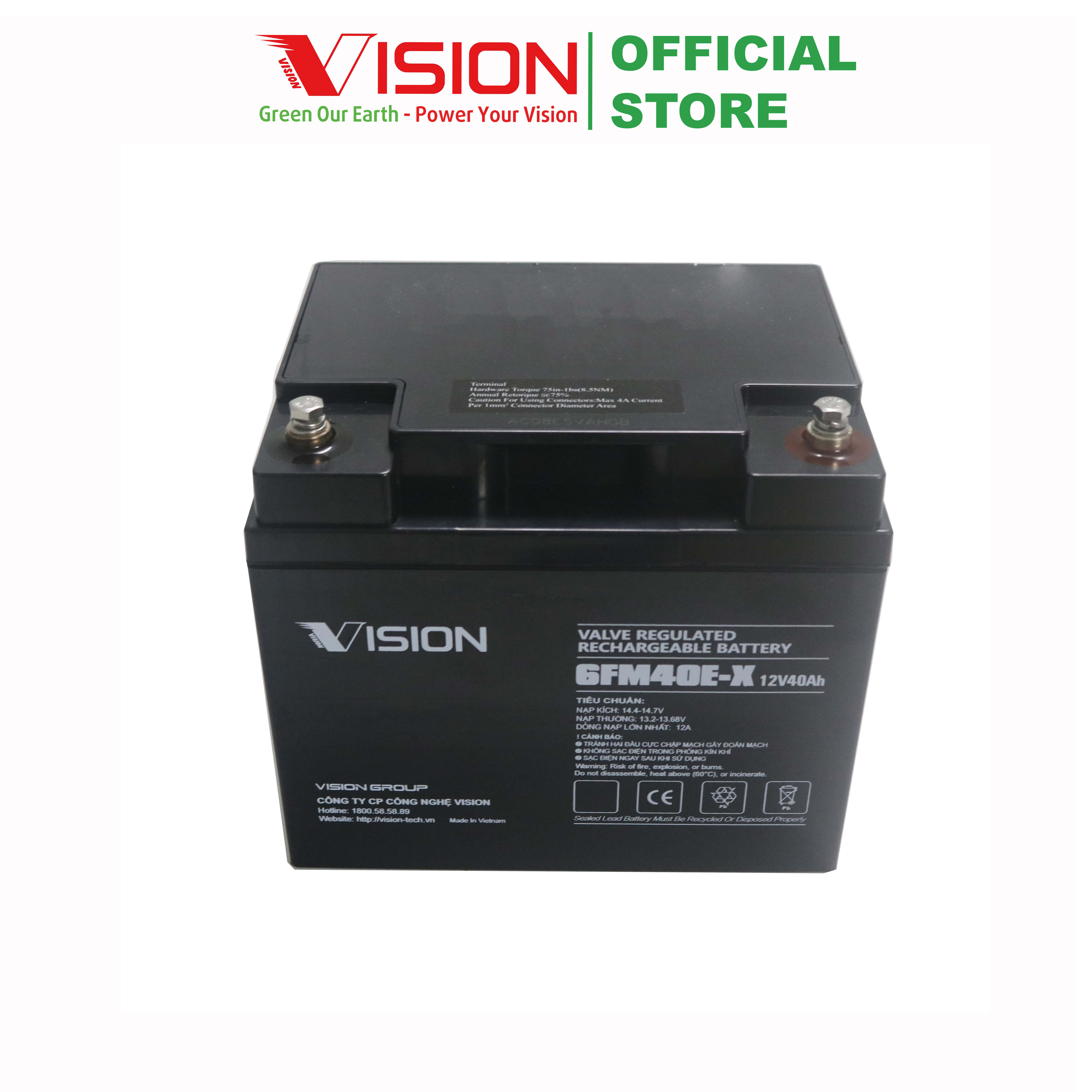 Ắc quy Vision 6FM40E-X (12V40Ah)