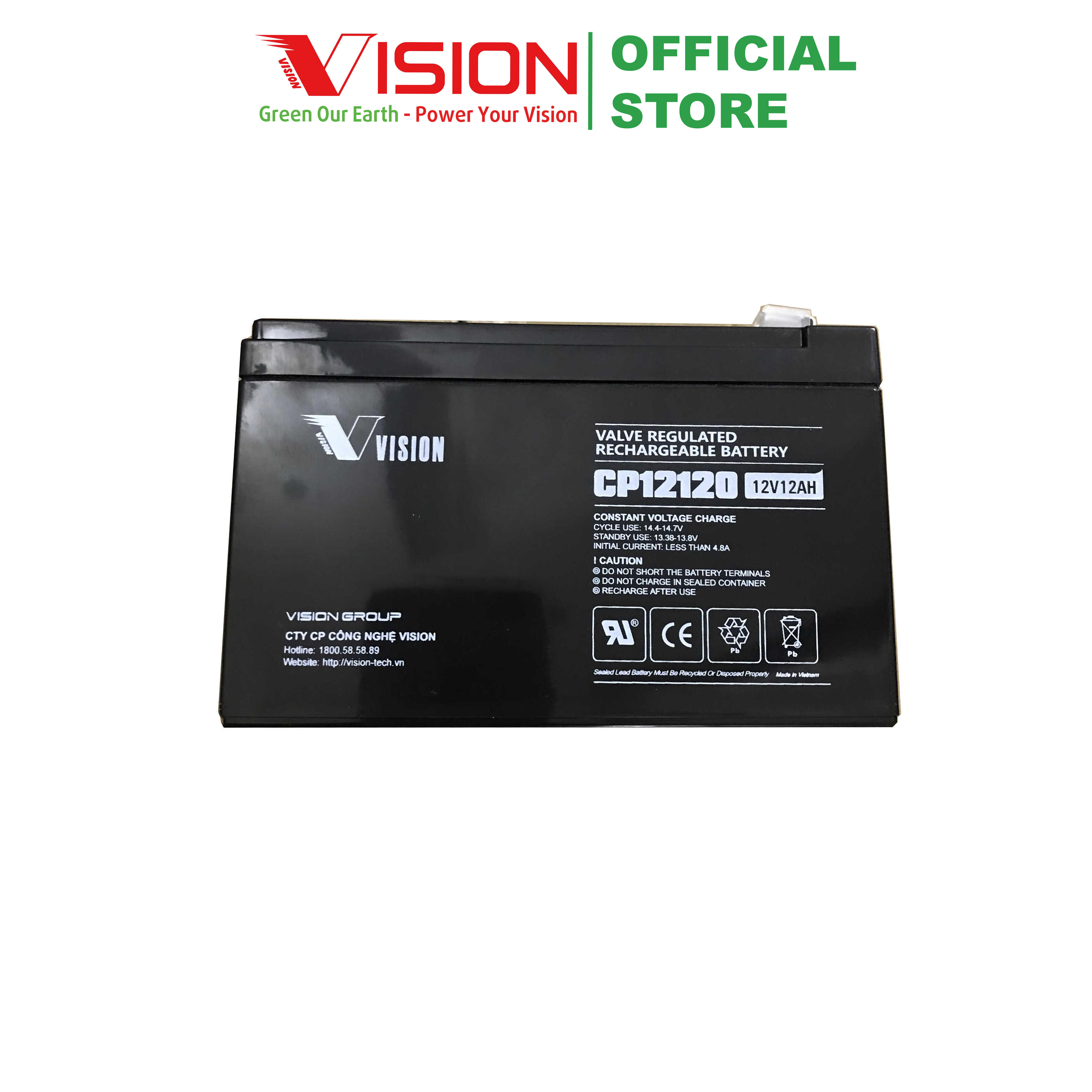 Ắc quy Vision CP12120 (12V12Ah)