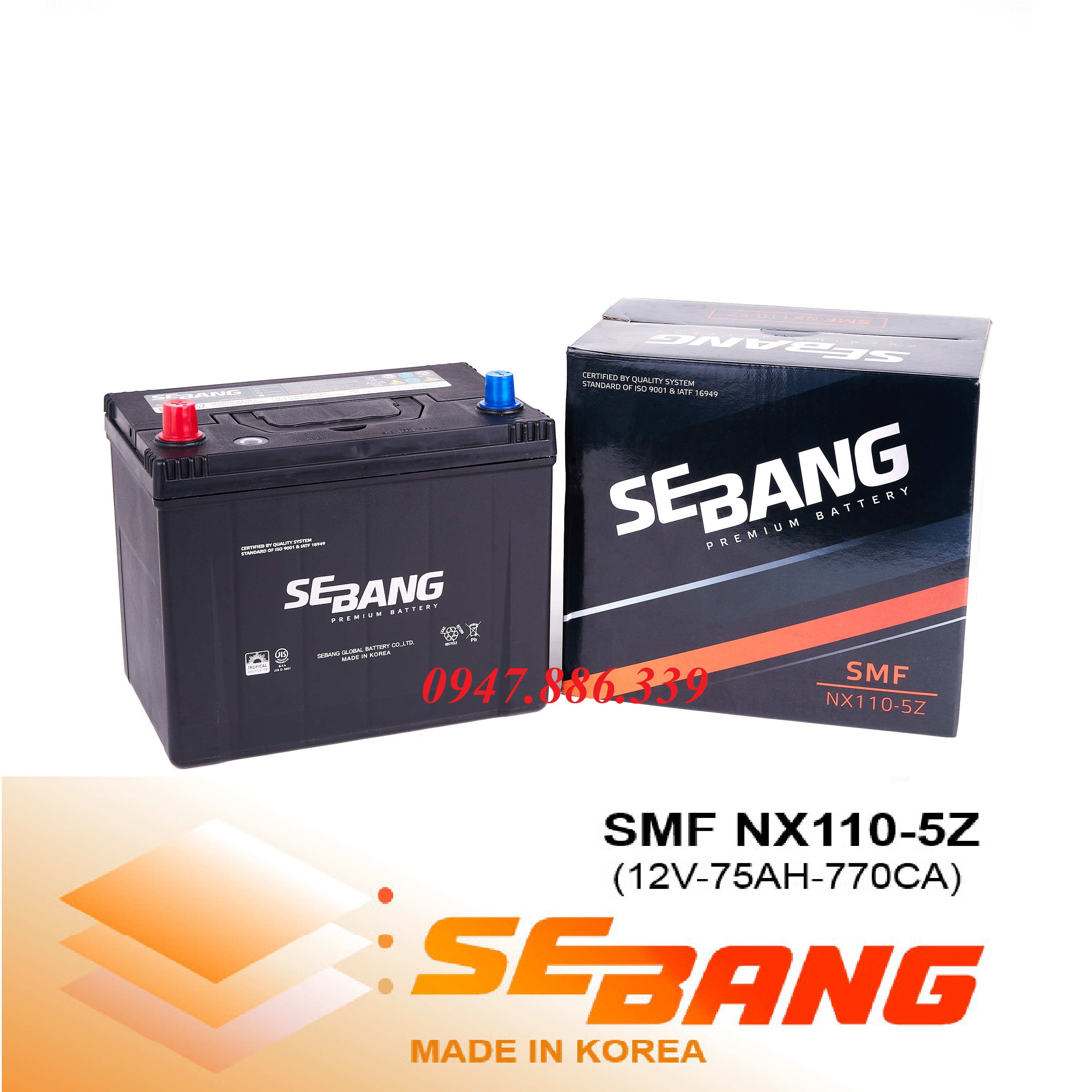 ẮC QUY SEBANG SMF NX110-5Z (12V-75AH)