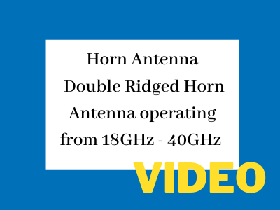 Horn Antenna - Double Ridged Horn Antenna operating from 18GHz to 40GHz (HA-1840GA1-KF) from FT-RF
