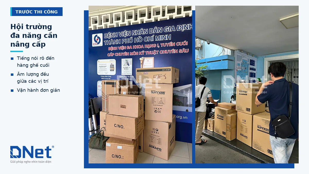Thiết bị âm thanh Guinness, Soundking tập kết tại Bệnh viện Gia Định trước thi công