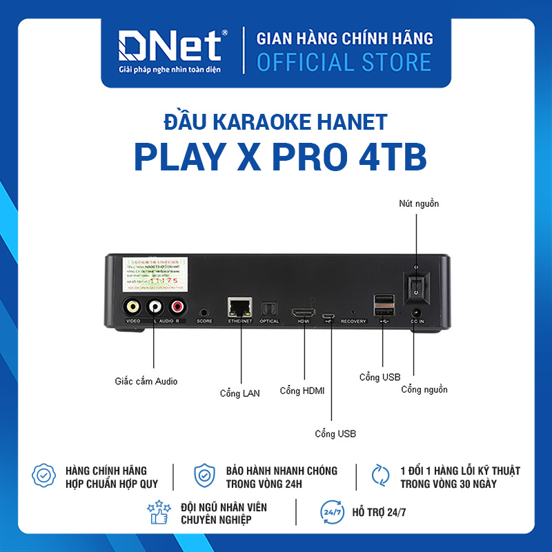 Đầu Karaoke Hanet Play X Pro 4TB
