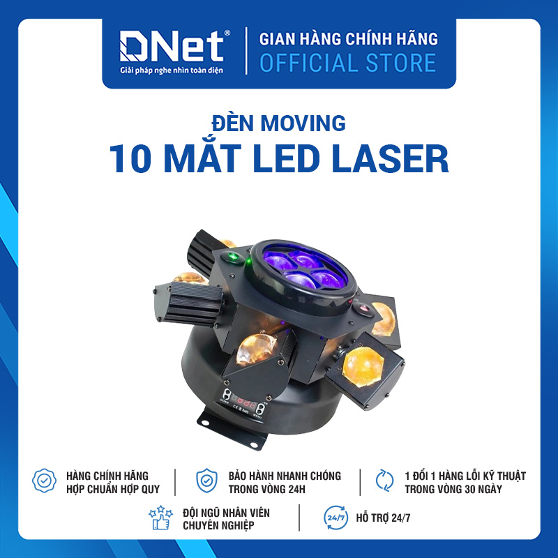 Đèn Moving 10 mắt Led Laser