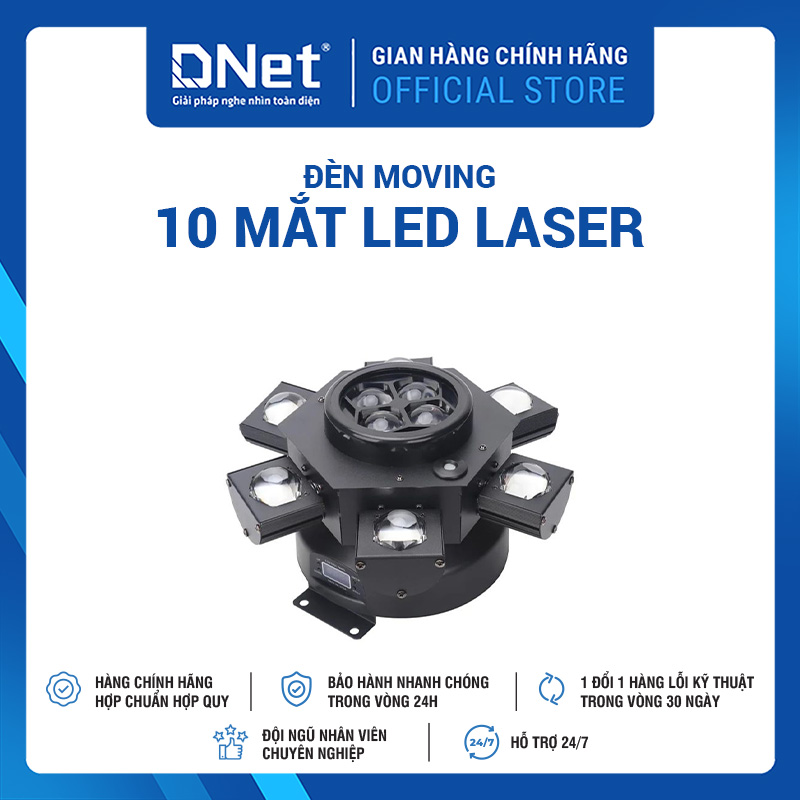 Đèn Moving 10 mắt Led Laser