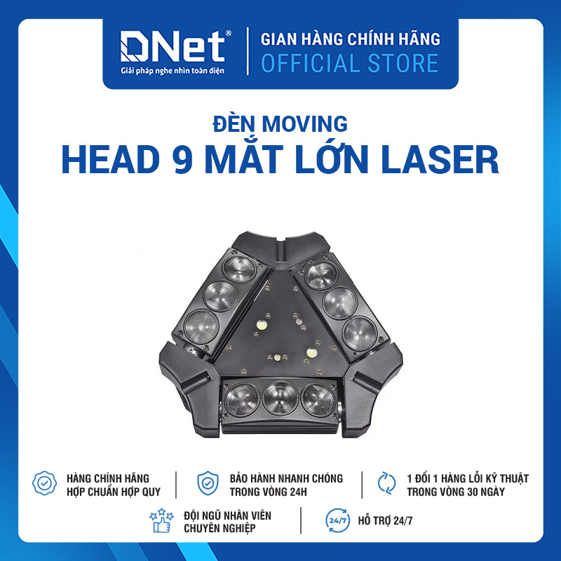 Đèn Moving Head 9 Mắt Lớn Laser