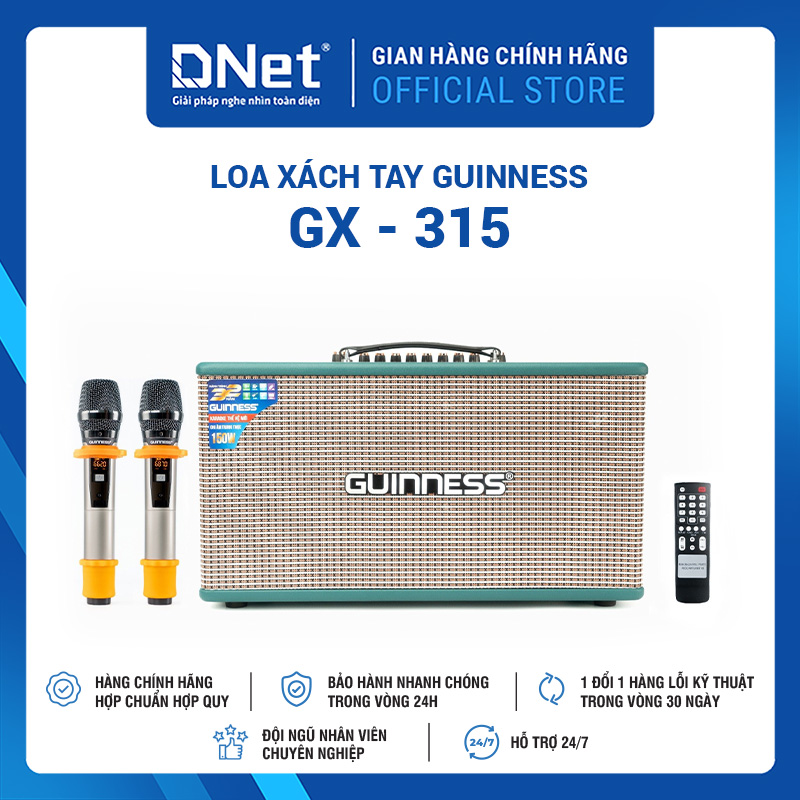 Loa Xách Tay GUINNESS GX - 315 KARAOKE THẾ HỆ MỚI