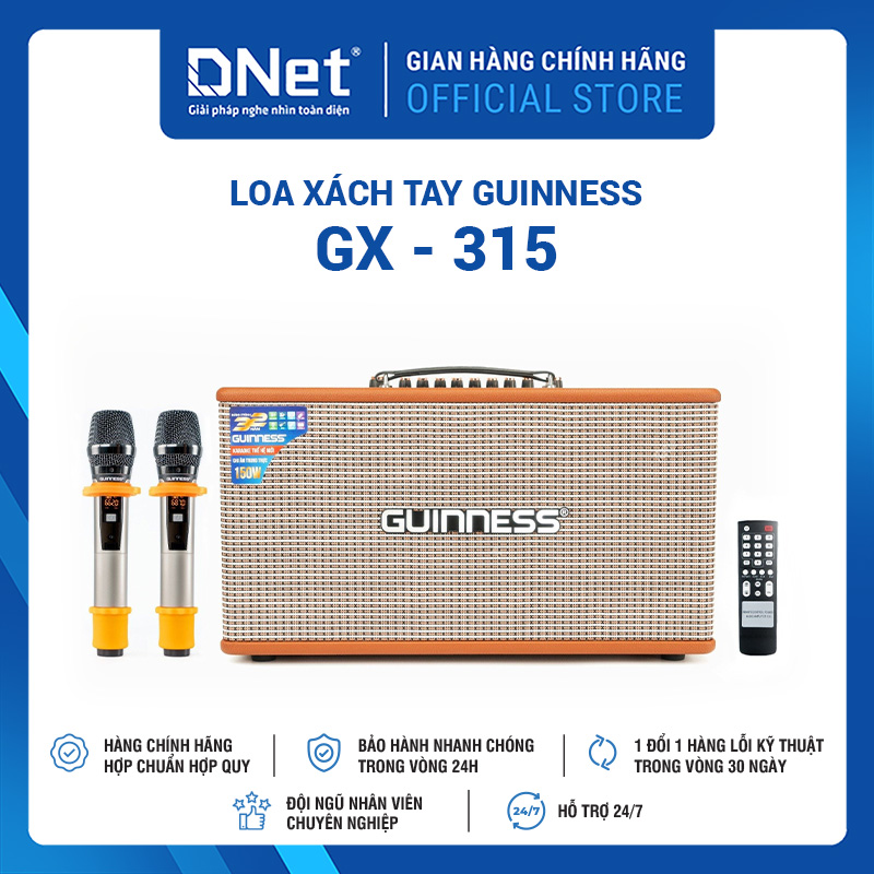 Loa Xách Tay GUINNESS GX - 315 KARAOKE THẾ HỆ MỚI