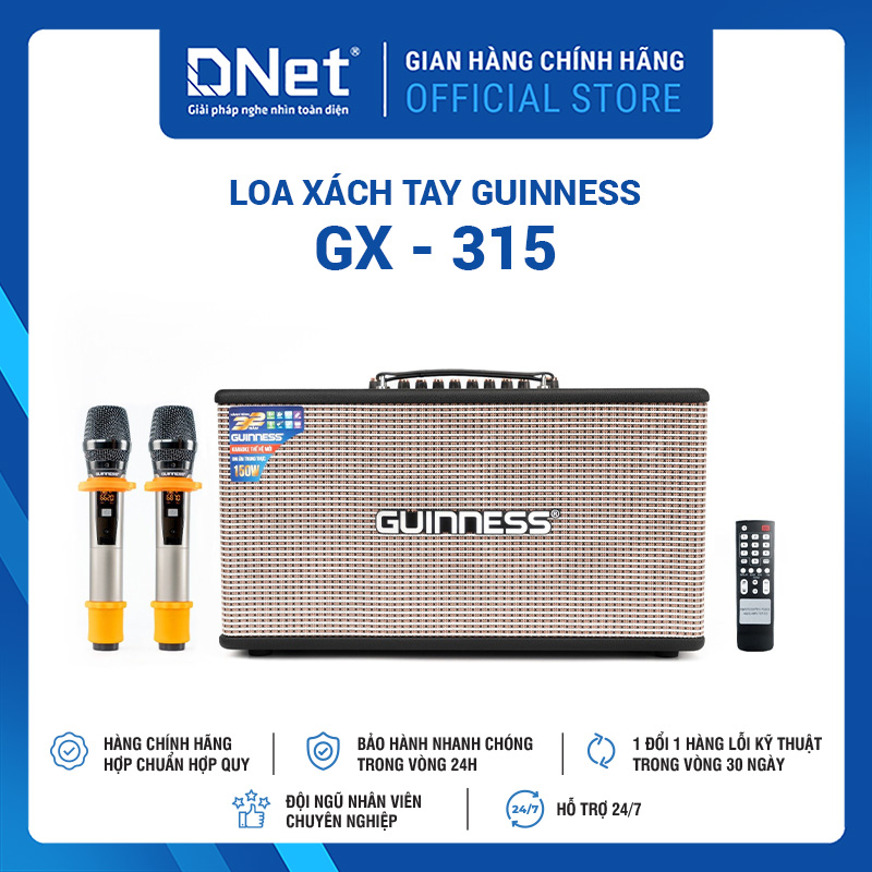Loa Xách Tay GUINNESS GX - 315 KARAOKE THẾ HỆ MỚI