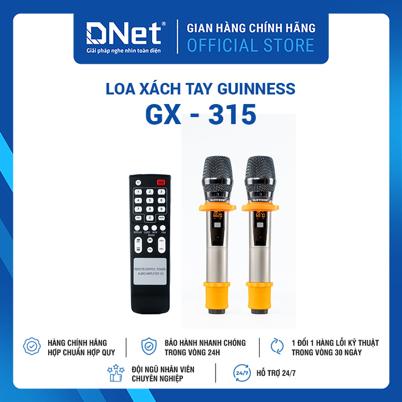 Loa Xách Tay GUINNESS GX - 315 KARAOKE THẾ HỆ MỚI