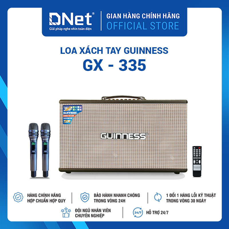 Loa Xách Tay GUINNESS GX - 335 KARAOKE THẾ HỆ MỚI 2025