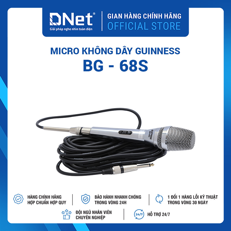 Micro Karaoke Có Dây GUINNESS BG - 68S