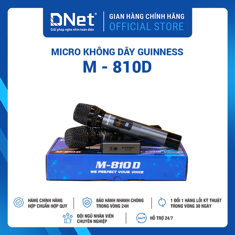 Bộ 2 Micro Không Dây GUINNESS M - 810D