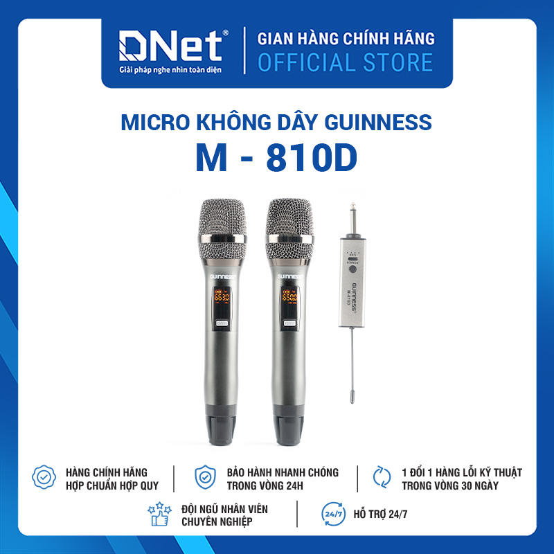 Bộ 2 Micro Không Dây GUINNESS M - 810D