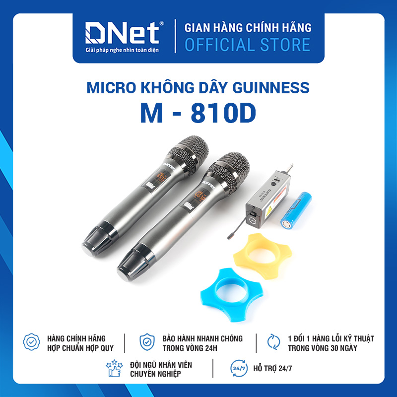 Bộ 2 Micro Không Dây GUINNESS M - 810D