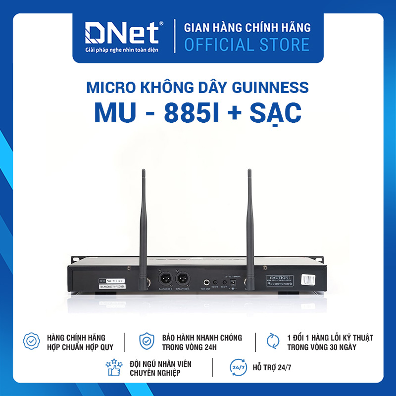 Micro Không Dây GUINNESS MU - 885i + Sạc