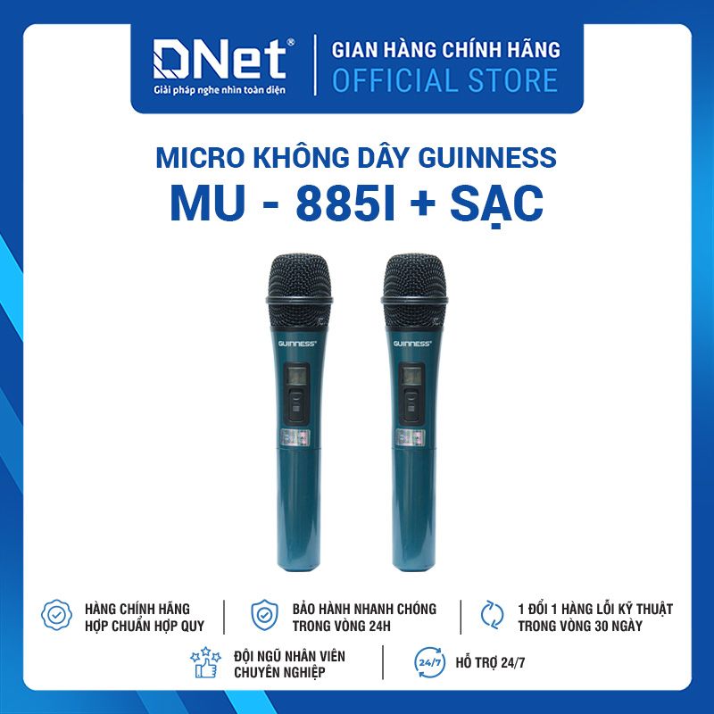 Micro Không Dây GUINNESS MU - 885i + Sạc