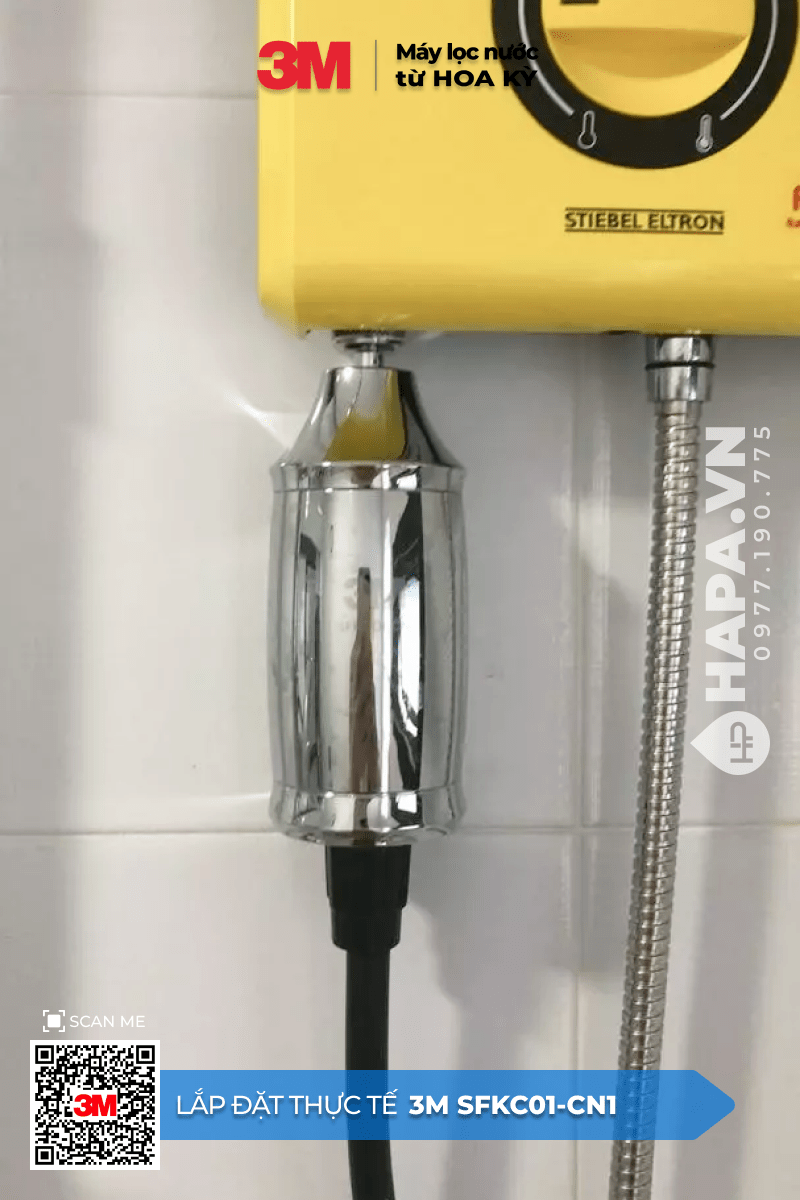 Hình ảnh lắp đặt thực tế của Bộ Lọc Nước Vòi Sen Tắm 3M SFKC01-CN1 tại D-Vela, Quận 7, TP HCM