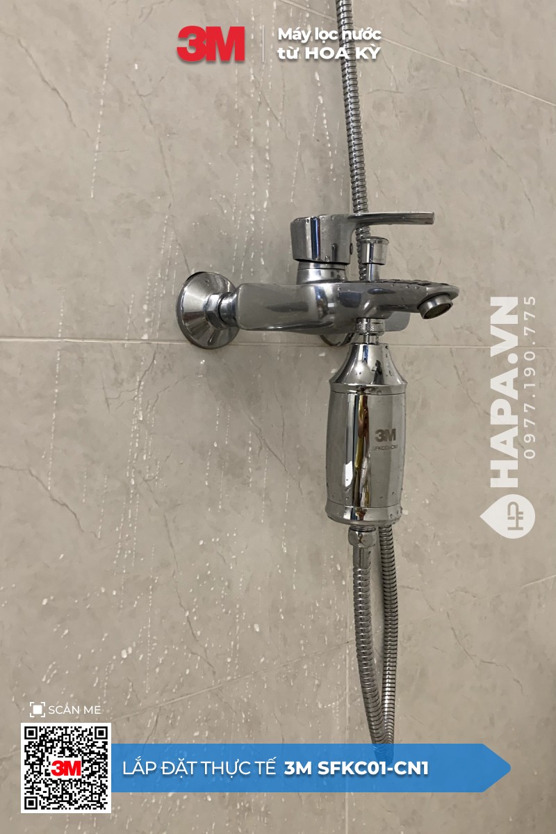 Bộ Lọc Nước Vòi Sen Tắm 3M SFKC01-CN1 lắp đặt tại Golden King, TP. HCM