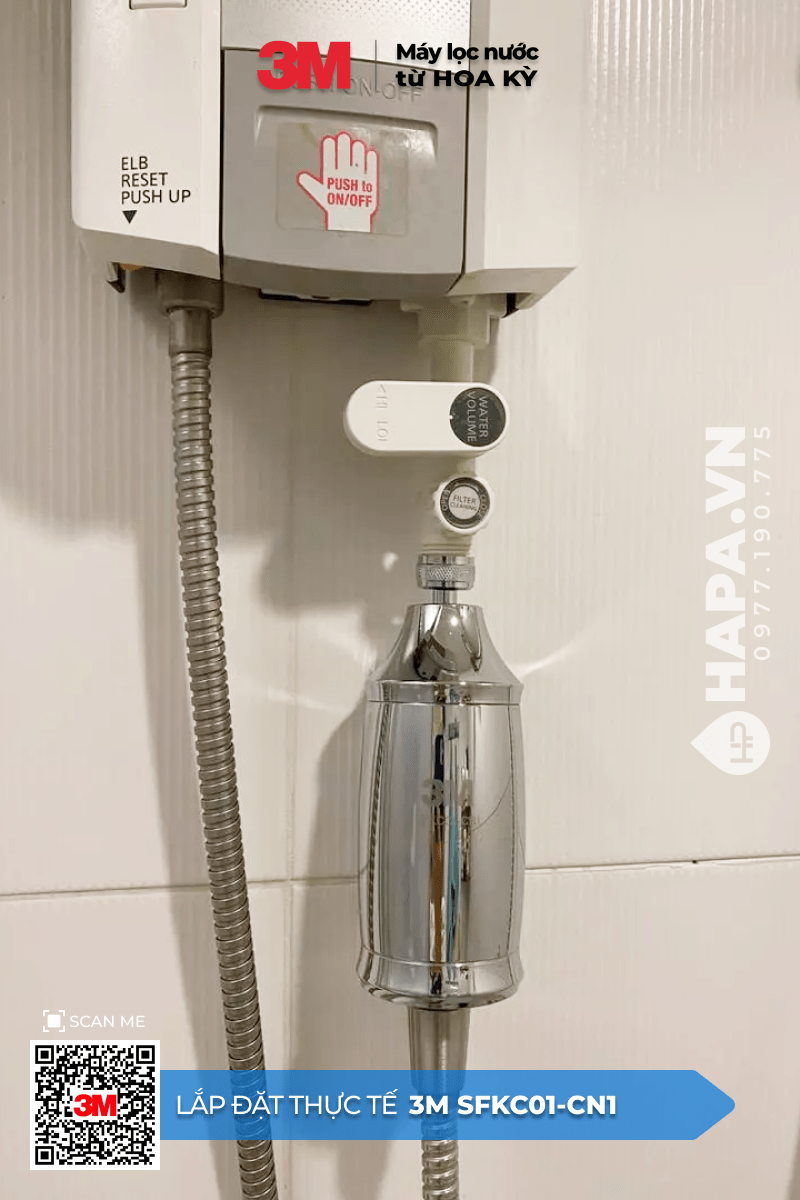 Hình ảnh lắp đặt thực tế của Bộ Lọc Nước Vòi Sen Tắm 3M SFKC01-CN1 tại The Avila, Quận 8, TP HCM