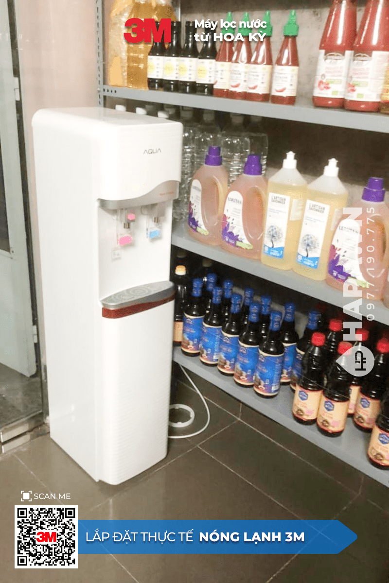 Hình ảnh lắp đặt thực tế của Cây Nước Nóng Lạnh 3M tại Căn Hộ Aurora Quận 8, TP HCM